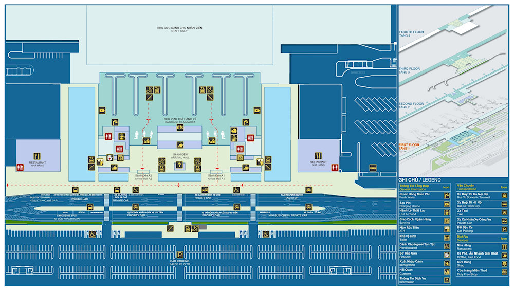 A foolproof map of Noi Bai International Airport